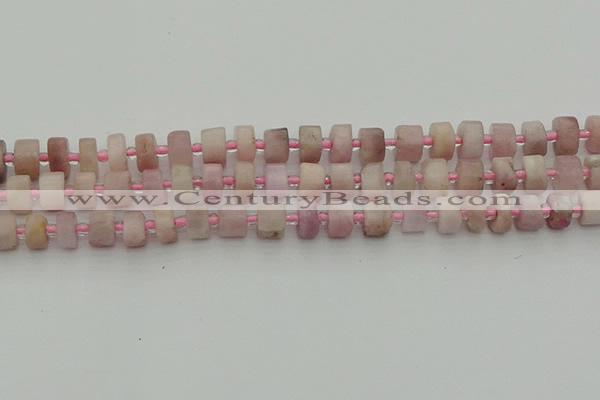 CRB651 15.5 inches 5*8mm tyre pink kunzite gemstone beads