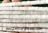 CRB6510 15 inches 2*6mm rondelle white jade beads wholesale