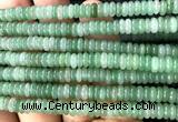 CRB6517 15 inches 2*6mm rondelle green aventurine jade beads
