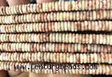 CRB6525 15 inches 2*6mm rondelle red net jasper beads