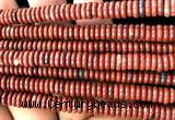 CRB6527 15 inches 2*6mm rondelle red jasper beads wholesale