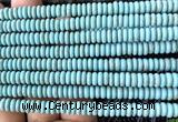 CRB6552 15 inches 2*6mm rondelle synthetic turquoise beads