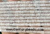 CRB6601 15 inches 2*4mm faceted heishi Angola white crystal beads