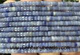 CRB6606 15 inches 2*4mm faceted heishi blue aventurine jade beads