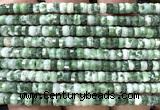CRB6608 15 inches 2*4mm faceted heishi Qinghai jade beads