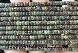 CRB6611 15 inches 2*4mm faceted heishi dragon blood jasper beads