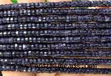 CRB6616 15 inches 2*4mm faceted heishi blue goldstone beads