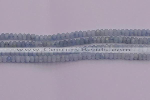 CRB710 15.5 inches 2.5*4mm faceted rondelle aquamarine beads