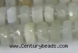 CRB810 15.5 inches 6*10mm faceted rondelle grey moonstone beads