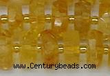 CRB846 15.5 inches 8*18mm faceted rondelle citrine beads