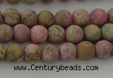 CRC1001 15.5 inches 6mm round matte rhodochrosite gemstone beads