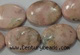 CRC307 15.5 inches 18*25mm oval Peru rhodochrosite beads