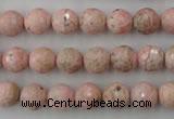 CRC453 15.5 inches 10mm faceted round Argentina rhodochrosite beads