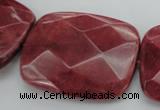 CRC853 15.5 inches 30*40mm faceted rectangle Brazilian rhodochrosite beads