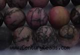 CRD27 15.5 inches 12mm round matte rhodonite beads wholesale