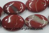 CRE12 16 inches 18*25mm oval natural red jasper beads wholesale