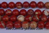 CRE300 15.5 inches 4mm round red jasper beads wholesale