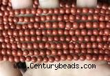 CRE350 15.5 inches 4mm round red jasper beads wholesale