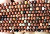 CWJ370 15 inches 4mm round red jasper beads wholesale