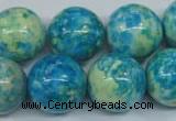 CRF107 15.5 inches 18mm round dyed rain flower stone beads wholesale