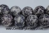 CRF285 15.5 inches 14mm round dyed rain flower stone beads