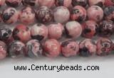 CRF300 15.5 inches 4mm round dyed rain flower stone beads wholesale