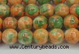 CRF310 15.5 inches 10mm round dyed rain flower stone beads wholesale