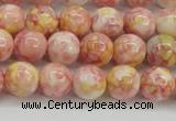 CRF316 15.5 inches 8mm round dyed rain flower stone beads wholesale