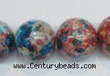 CRF39 15.5 inches 20mm round dyed rain flower stone beads wholesale