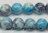 CRF60 15.5 inches 14mm round dyed rain flower stone beads wholesale