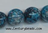 CRF62 15.5 inches 18mm round dyed rain flower stone beads wholesale