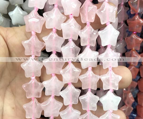 CRG60 15 inches 16mm star rose quartz beads wholesale