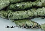 CRH106 15.5 inches 10*30mm rice rhyolite beads wholesale