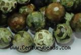 CRH113 15.5 inches 14mm faceted round rhyolite beads