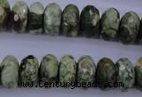 CRH119 15.5 inches 7*14mm faceted rondelle rhyolite gemstone beads