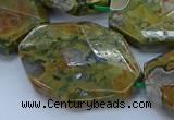 CRH153 15.5 inches 28*40mm - 30*45mm faceted freeform rhyolite beads