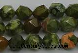 CRH162 15.5 inches 8mm faceted nuggets rhyolite gemstone beads