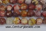 CRH519 15.5 inches 6mm faceted round rhyolite gemstone beads