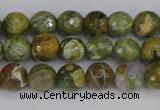 CRH526 15.5 inches 4mm faceted round rhyolite beads wholesale