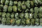 CRH53 15.5 inches 6*10mm faceted rondelle rhyolite beads wholesale