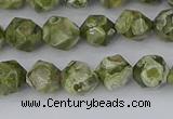 CRH535 15.5 inches 6mm faceted nuggets rhyolite gemstone beads