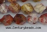 CRH549 15.5 inches 10mm faceted nuggets rhyolite gemstone beads