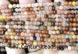 CRH620 15 inches 4mm round red rabbit hair quartz beads wholesale