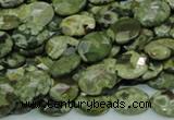 CRH89 15.5 inches 10*14mm faceted oval rhyolite beads wholesale