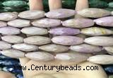 CRI145 15.5 inches 10*30mm faceted rice phosphosiderite beads