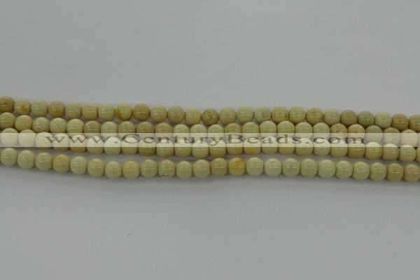 CRI201 15.5 inches 6mm round riverstone beads wholesale