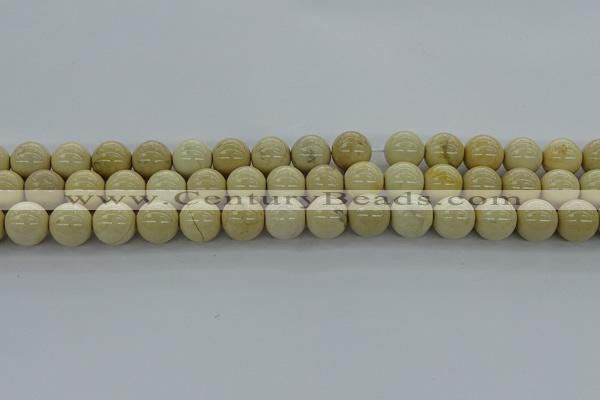 CRI205 15.5 inches 14mm round riverstone beads wholesale