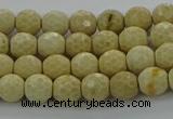 CRI211 15.5 inches 6mm faceted round riverstone beads wholesale