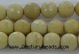 CRI212 15.5 inches 8mm faceted round riverstone beads wholesale