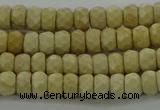 CRI220 15.5 inches 4*6mm faceted rondelle riverstone beads